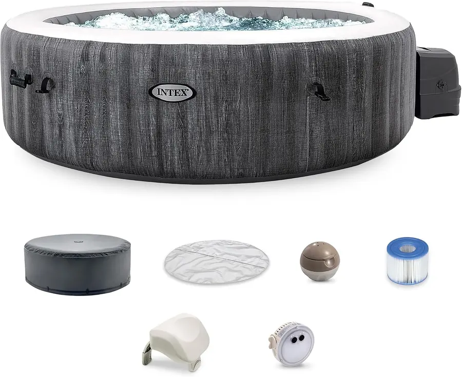 Intex PureSpa Greywood Deluxe 6-person hot tub, view 7